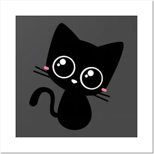 Cute Black Cat Posters and Art